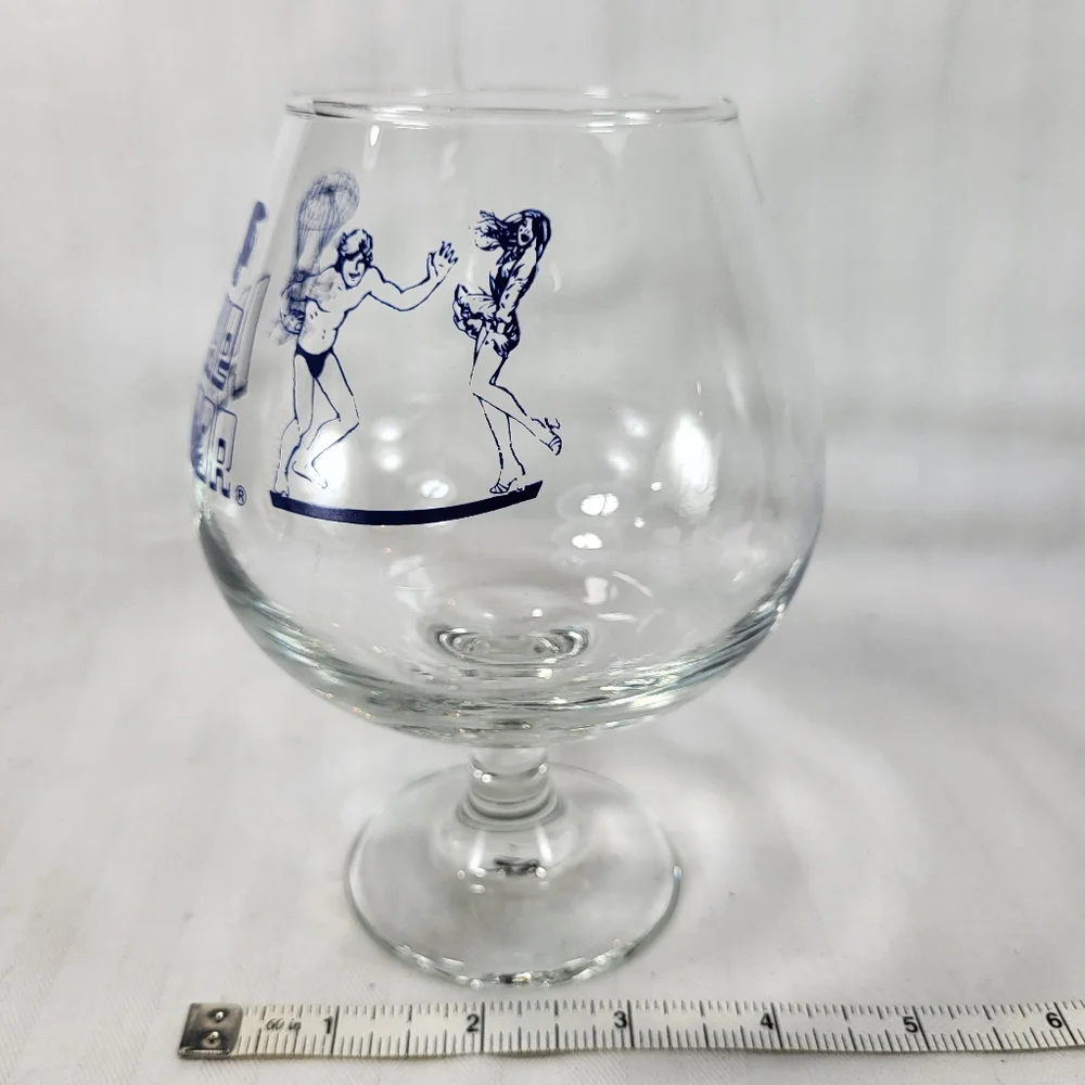 The Hangar Club Brandy Snifter GLASS Camp Springs Maryland Male Dancers